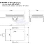 ALFA 11511MN.55 10" egytengelyes, 1,45x1,08m méretű, 550kg fék nélküli, mellsőkerekes fix oldalfalas nyitott utánfutó 10" kerékkel