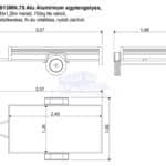 ALFA 12513MN.75 Alu Alumínium egytengelyes, 2,45x1,26m méretű, 750kg fék nélküli, mellsőkerekes fix alu oldalfalas nyitott utánfutó