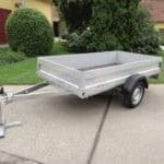 ALFA 12013MN.75L Alu egytengelyes fékezetlen mellsőkerekes fix alu oldalfalas nyitott utánfutó