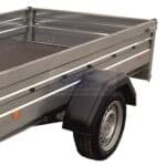 ALFA-B 22011MN.75L egytengelyes fékezett mellsőkerekes fix oldalfalas utánfutó