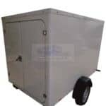 ALFA-B Modulo 22516MPK.75.2 egytengelyes fékezett zárt utánfutó, 2 hátsó ajtóval, 1 oldal ajtóval, 1 fix oldalfallal