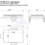 ALFA 11511MN.55 13″ egytengelyes 1,45x1,08m méretű, 550kg fék nélküli, mellsőkerekes fix oldalfalas nyitott utánfutó 13″ kerékkel