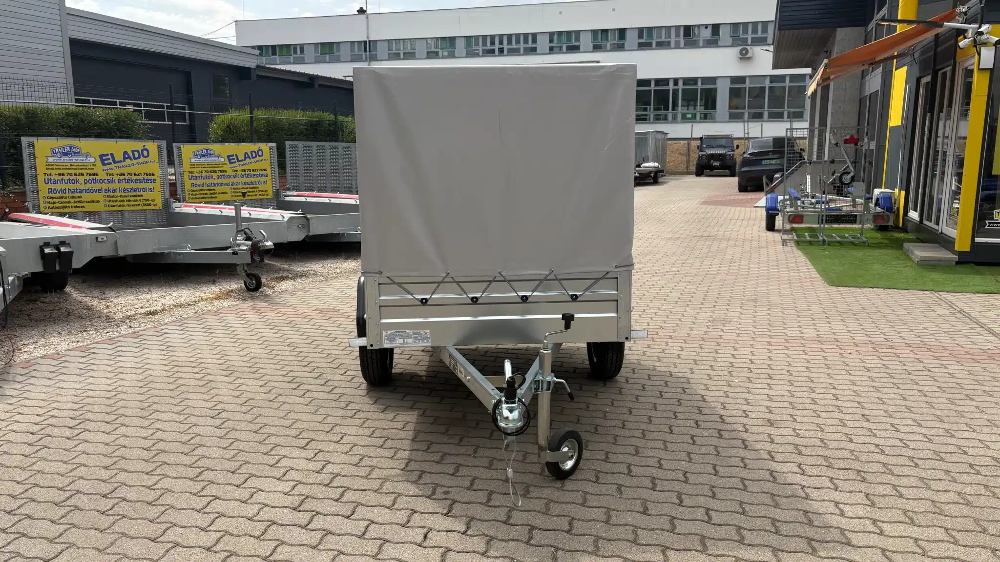 Ponyva 80 cm magas, szürke rögzítőzsinorral ALFA 12015, 22015 utánfutóhoz TP1201580