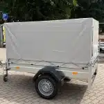 Ponyva 80 cm magas, szürke rögzítőzsinorral ALFA 12015, 22015 utánfutóhoz TP1201580