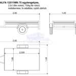 ALFA 12011MN.75 egytengelyes, 2,0x1,08m méretű, 750kg fék nélküli, mellsőkerekes fix oldalfalas nyitott utánfutó