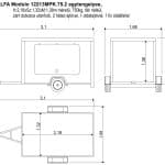 ALFA Modulo 12213MPK.75.2 dobozos egytengelyes H:2,18 x SZ:1,32 x M:1,38m méretű, 750kg fék nélküli zárt utánfutó, 2 hátsó ajtóval, 1 oldal ajtóval, 1 fix oldalfal