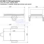 ALFA 12513MN.75 FAB egytengelyes, 2,44x1,25m méretű, 750kg fék nélküli mellsőkerekes fix oldalfalas felhajtóajtós dönthető nyitott utánfutó