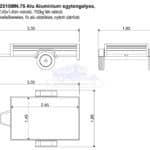 ALFA 12515MN.75 Alu Alumínium egytengelyes, 2,45x1,45m méretű, 750kg fék nélküli, mellsőkerekes fix alu oldalfalas nyitott utánfutó