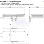 ALFA 12515MN.75 FAB egytengelyes, 2,44x1,44m méretű, 750kg fék nélküli mellsőkerekes fix oldalfalas felhajtóajtós dönthető nyitott utánfutó