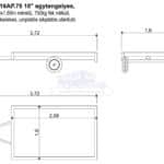 ALFA 12516AP.75 10", 2,56x1,60m méretű, 750kg egytengelyes fék nélküli alsókerekes uniplatós síkplatós utánfutó
