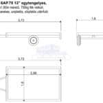ALFA 12516AP.75 13", 2,56x1,60m méretű, 750kg egytengelyes, fék nélküli, alsókerekes, uniplatós, síkplatós utánfutó