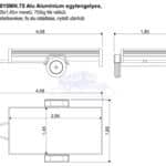 ALFA 13015MN.75 Alu Alumínium egytengelyes, 2,95x1,45m méretű, 750kg fék nélküli mellsőkerekes fix alu oldalfalas nyitott utánfutó