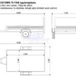ALFA 13015MN.75 FAB egytengelyes, 2,94x1,44m méretű, 750kg fék nélküli mellsőkerekes fix oldalfalas felhajtóajtós dönthető nyitott utánfutó