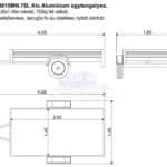 ALFA 13015MN.75L Alu Alumínium egytengelyes, 2,95x1,45m méretű, 750kg fék nélküli, mellsőkerekes laprugós fix alu oldalfalas nyitott utánfutó