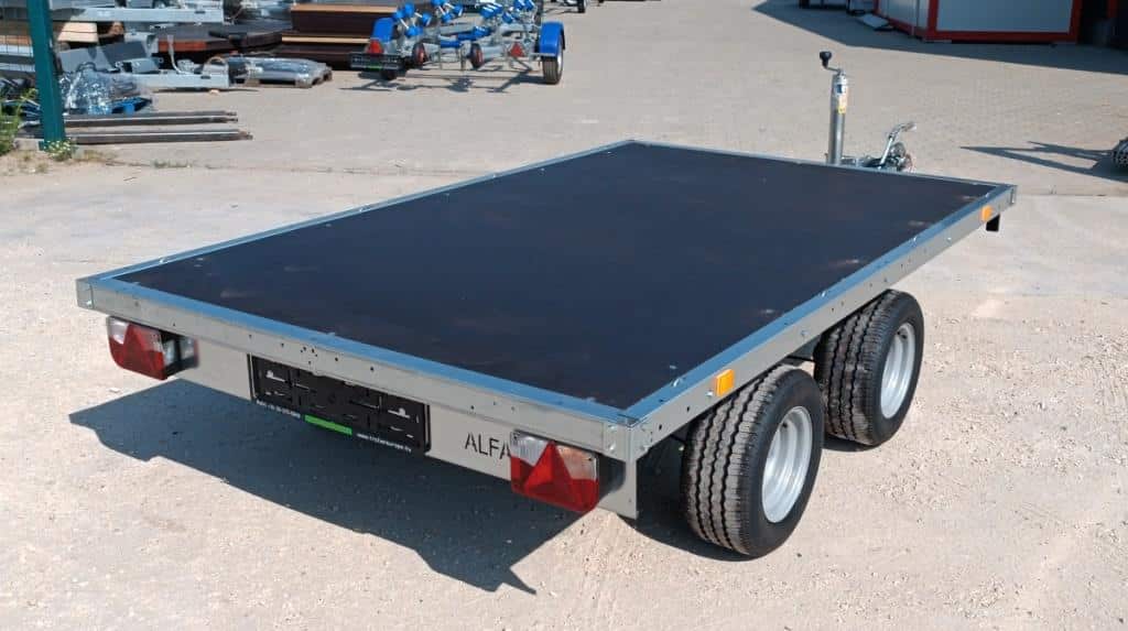 ALFA-T 43016AP.130 kéttengelyes fékezett utánfutó 300x160cm - 1300kg össztömeg
