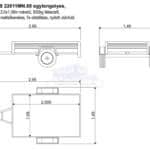 ALFA-B 22011MN.85 egytengelyes, 2,00x1,08m méretű, 850kg, fékezett mellsőkerekes fix oldalfalas utánfutó