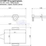 ALFA-B 22116MP.100-ig egytengelyes, 2,1x1,6m méretű, 1000kg, fékezett, mellsőkerekes, uniplatós, síkplatós utánfutó