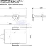 ALFA-B 22116MP.130-ig egytengelyes, 2,1x1,6m méretű, 1300kg, fékezett mellsőkerekes, uniplatós, síkplatós utánfutó