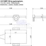 ALFA-B 22116MP.150-ig egytengelyes, 2,1x1,6m méretű, 1500kg, fékezett mellsőkerekes uniplatós síkplatós utánfutó