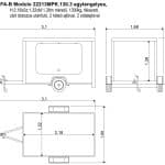ALFA-B Modulo 22213MPK.130.3 dobozos egytengelyes H:2,18 x Sz:1,32 x M:1,38m méretű, 1300kg, fékezett zárt utánfutó, 2 hátsó ajtóval, 2 oldal ajtóval