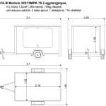 ALFA-B Modulo 22213MPK.75.1 dobozos egytengelyes H:2,18 x Sz:1,32 x M:1,38m méretű, 750kg, fékezett zárt utánfutó, 2 hátsó ajtóval, fix oldalfalakkal
