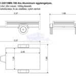 ALFA-B 22513MN.100 Alumínium egytengelyes fékezett utánfutó 245x126cm - 1000kg össztömeg