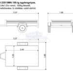 ALFA-B 22513MN.100-ig egytengelyes, 2,44x1,25m méretű, 1000kg, fékezett mellsőkerekes fix oldalfalas utánfutó