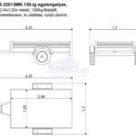 ALFA-B 22513MN.130-ig egytengelyes, 2,44x1,25m méretű, 1300kg, fékezett mellsőkerekes fix oldalfalas utánfutó