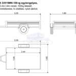 ALFA-B 22515MN.100-ig egytengelyes, 2,44x1,44m méretű, 1000kg, fékezett mellsőkerekes fix oldalfalas utánfutó