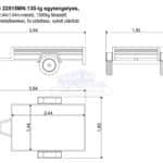 ALFA-B 22515MN.130 egytengelyes fékezett utánfutó 244x144cm - 1300kg össztömeg