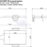 ALFA-B 22516MP.100-ig egytengelyes, 2,56x1,6m méretű, 1000kg, fékezett, mellsőkerekes, uniplatós, síkplatós utánfutó