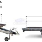 ALFA-B 22516MP.130-ig egytengelyes, 2,56x1,6m méretű, 1300kg, fékezett, mellsőkerekes, uniplatós, síkplatós utánfutó