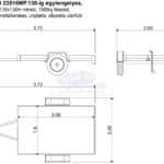 ALFA-B 22516MP.130-ig egytengelyes, 2,56x1,6m méretű, 1300kg, fékezett, mellsőkerekes, uniplatós, síkplatós utánfutó