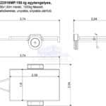 ALFA-B 22516MP.150-ig egytengelyes, 2,56x1,6m méretű, 1500kg, fékezett, mellsőkerekes, uniplatós, síkplatós utánfutó