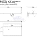 ALFA-B 22516AP.130-ig 10" egytengelyes 2,56x1,6m méretű, 1300kg fékezett alsókerekes uniplatós síkplatós utánfutó