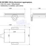 ALFA-B 23015MN.130 Alu Alumínium egytengelyes, 2,95x1,45m méretű, 1300kg fékezett mellsőkerekes fix alu oldalfalas nyitott utánfutó