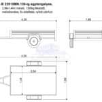 ALFA-B 23015MN.130-ig egytengelyes, 2,94x1,44m méretű, 1300kg fékezett mellsőkerekes fix oldalfalas utánfutó