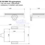 ALFA-B 23015MN.150-ig egytengelyes, 2,94x1,44m méretű, 1500kg fékezett mellsőkerekes fix oldalfalas utánfutó