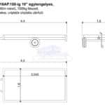 ALFA-B 23016AP.150-ig 10" egytengelyes 3,0x1,6m méretű, 1500kg fékezett alsókerekes uniplatós síkplatós utánfutó