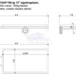 ALFA-B 23016AP.180-ig 13" egytengelyes 3,0x1,6m méretű, 1800kg fékezett alsókerekes uniplatós síkplatós utánfutó