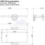 ALFA-B 23016MP.100-ig egytengelyes, 3,0x1,6m méretű, 1000kg, fékezett, mellsőkerekes, uniplatós, síkplatós utánfutó