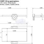 ALFA-B 23016MP.130-ig egytengelyes, 3,0x1,6m méretű, 1300kg, fékezett, mellsőkerekes, uniplatós, síkplatós utánfutó