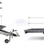 ALFA-B 23016MP.180-ig egytengelyes, 3,0x1,6m méretű, 1800kg, fékezett, mellsőkerekes, uniplatós, síkplatós utánfutó