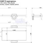 ALFA-B 23016MP.75 egytengelyes, 3,0x1,6m méretű, 750kg, fékezett, mellsőkerekes, uniplatós, síkplatós utánfutó