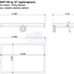 ALFA-B 23020AP.150-ig 10" egytengelyes 3,0x2,0m méretű, 1500kg, fékezett alsókerekes uniplatós síkplatós utánfutó trailer, tréler
