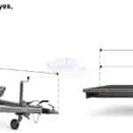 ALFA-B 23020AP.180-ig 13" egytengelyes 3,0x2,0m méretű, 1800kg, fékezett alsókerekes uniplatós síkplatós utánfutó trailer, tréler