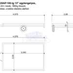 ALFA-B 23020AP.180-ig 13" egytengelyes 3,0x2,0m méretű, 1800kg, fékezett alsókerekes uniplatós síkplatós utánfutó trailer, tréler