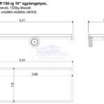 ALFA-B 23616AP.150-ig 10" egytengelyes 3,66x1,6m méretű, 1500kg, fékezett alsókerekes uniplatós síkplatós utánfutó