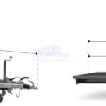 ALFA-B 23616AP.180-ig 13" egytengelyes 3,66x1,6m méretű, 1800kg, fékezett alsókerekes uniplatós síkplatós utánfutó