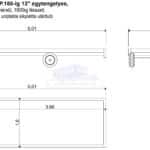 ALFA-B 23616AP.180-ig 13" egytengelyes 3,66x1,6m méretű, 1800kg, fékezett alsókerekes uniplatós síkplatós utánfutó